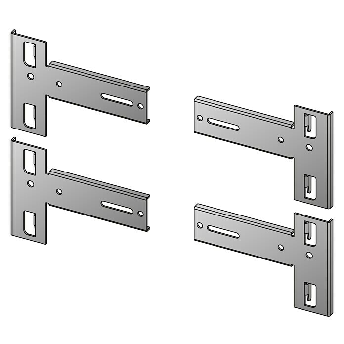 Scholz System Regalknoten-Set Grundelement (4 Stk., Verzinkt)