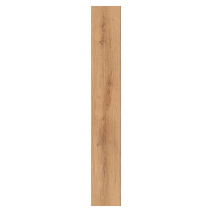 Krono Original Laminat Classic Silent - Golden Vista Oak, Landhausdiele, 1.288 x 195 x 9 mm - Hellbraune Holzdiele mit natürlicher Maserung und Ästen, geeignet für Fußböden.
