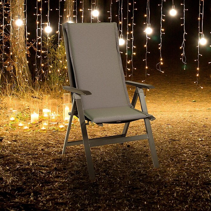 beo Gartenmöbel-Auflage Atlanta (Hochlehner, 1 Stk., L x B x H: 120 x 52 x 8 cm, 70 % Baumwolle/30 % Polyester, Grau) | BAUHAUS