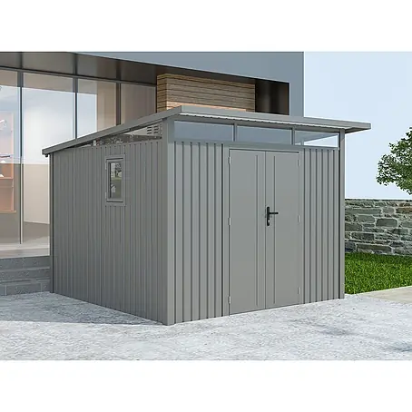 StarLine Metall  Gerätehaus Skylight 7,56 m² Alu Grau