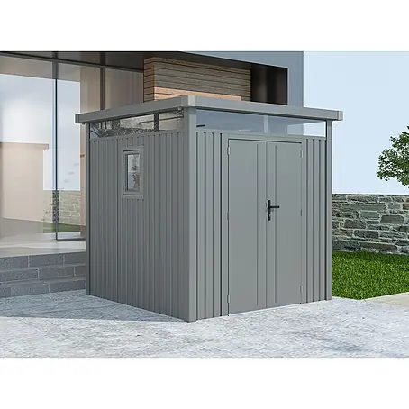 StarLine Metall  Gerätehaus Style 4,45 m² Alu Grau