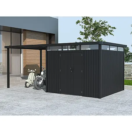 StarLine Metall  Gerätehaus Style 7,56 m² Spar-Set-1 Anthrazit