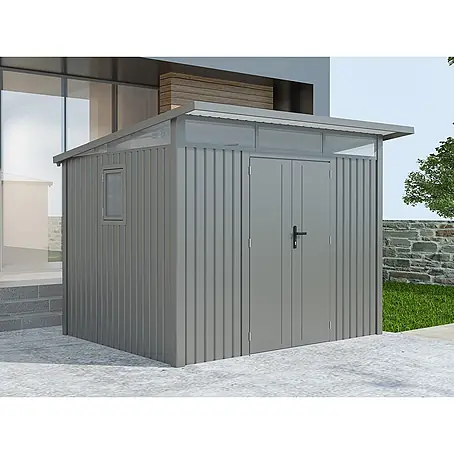 StarLine Metall  Gerätehaus Skylight 5,80 m² Alu Grau