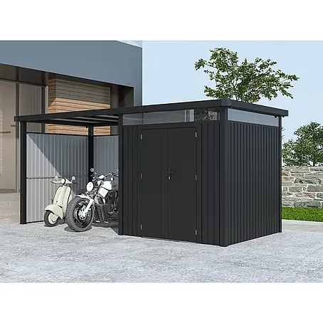 StarLine Metall  Gerätehaus Style 4,45 m² Spar-Set 2 Anthrazit