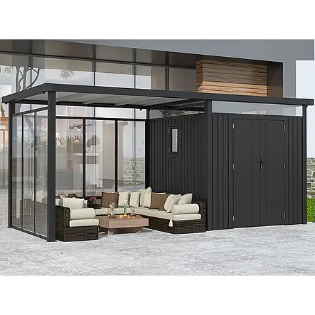 StarLine Metall  Gerätehaus Style 4,45 m² Spar-Set 5 Anthrazit