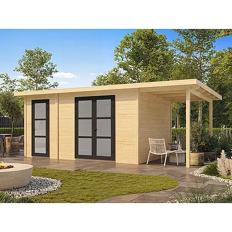 Fjordholz  Gartenhaus Alu Line 28-G Classic Style Klarglas