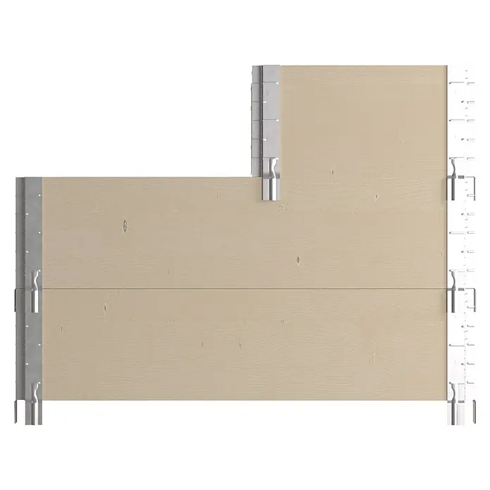 Upyard Hochbeet 3 Ebenen - 120 x 80 x 58,5 cm, Holz, Natur, Fassungsvermögen: 301,8 l - Helle Holzverkleidung mit ineinandergreifenden Metallklammern für Wand- oder Deckenmontage.