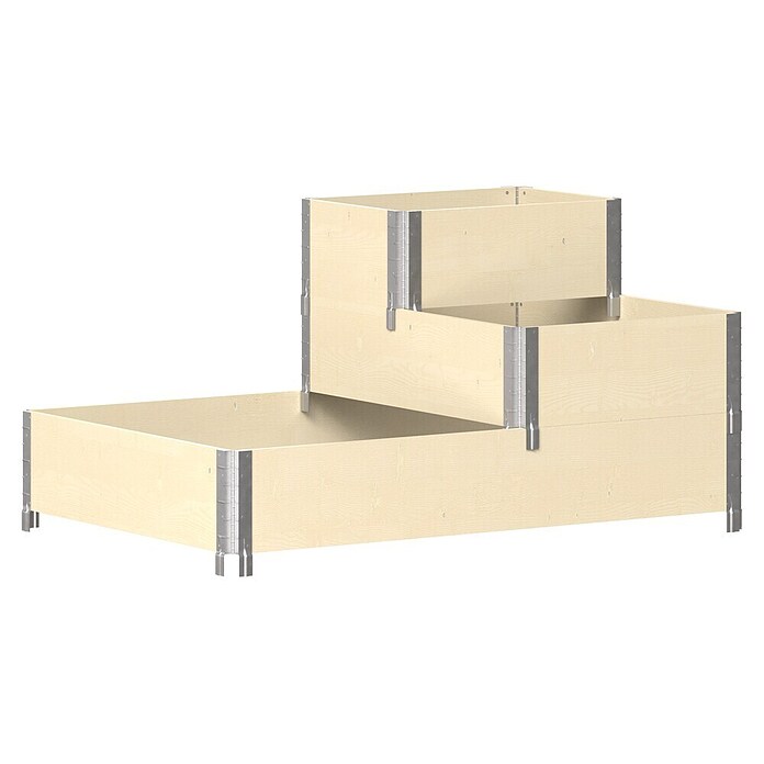 Upyard Hochbeet 3 Ebenen (120 x 80 x 58,5 cm, Holz, Natur, Fassungsvermögen: 301,8 l) | BAUHAUS