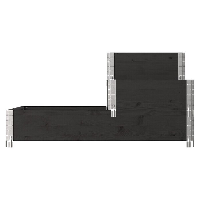 Upyard Huerto de 3 niveles (120 x 80 x 58,5 cm, Madera, Negro, Capacidad volumétrica: 301,8 l) | BAUHAUS