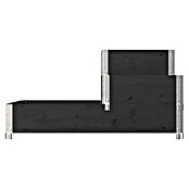 Upyard Huerto de 3 niveles (120 x 80 x 58,5 cm, Madera, Negro, Capacidad volumétrica: 301,8 l) | BAUHAUS