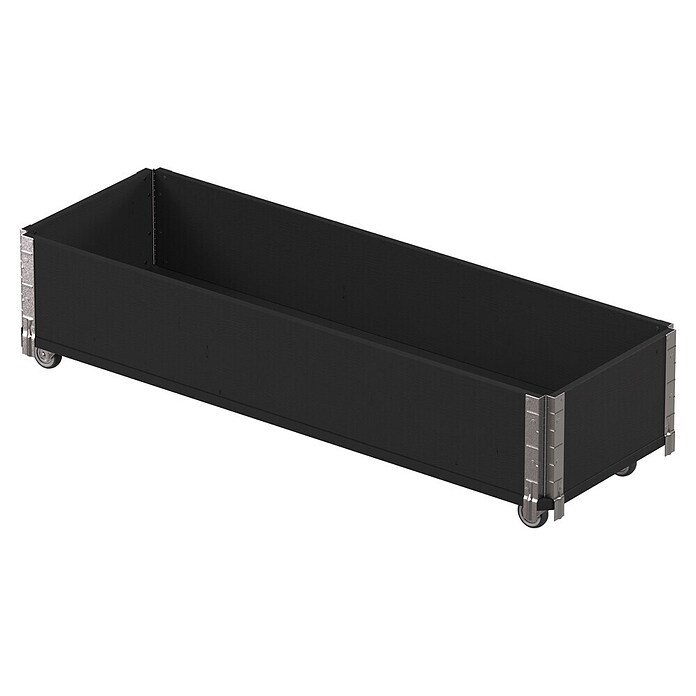 Upyard Kräuterkasten mit Rollen (Schwarz, 120 x 40 x 19,5 cm) | BAUHAUS