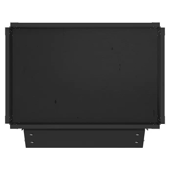 Upyard Kräuterkasten Advanced - 60 x 40 x 68 cm, Stahl, Schwarz - Schwarze Holzschublade von oben, mit sichtbarer Maserung und Metalleckverbindern.