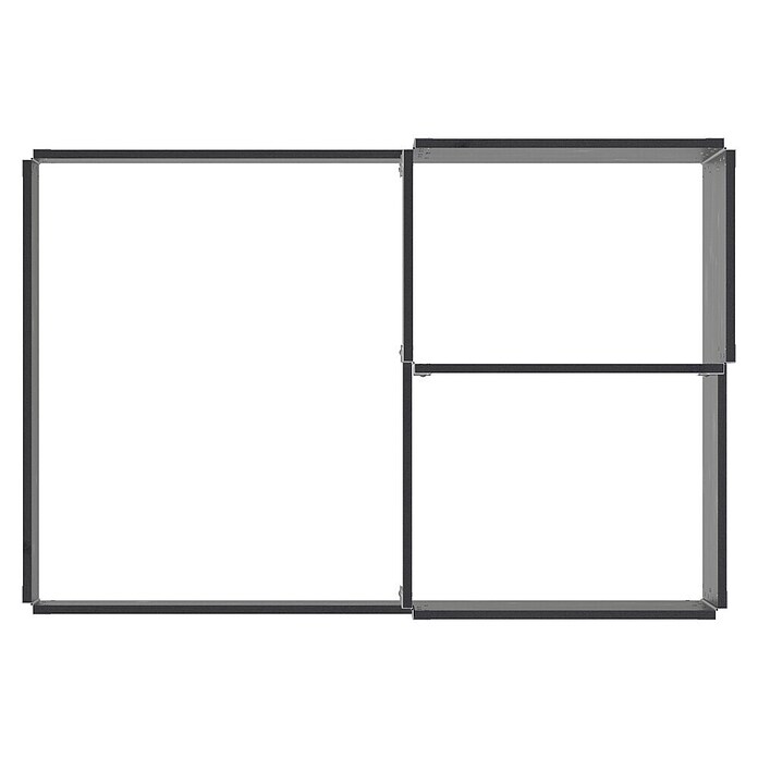 Upyard Huerto de 3 niveles (120 x 80 x 58,5 cm, Madera, Negro, Capacidad volumétrica: 301,8 l) | BAUHAUS