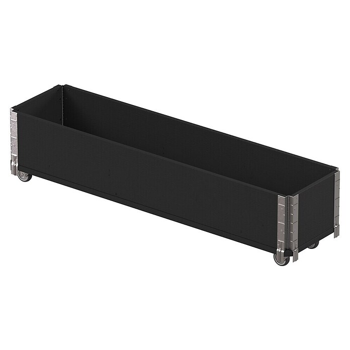 Upyard Kräuterkasten mit Rollen (Schwarz, 120 x 30 x 19,5 cm) | BAUHAUS