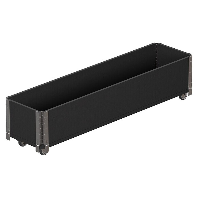 Upyard Kräuterkasten mit Rollen (Schwarz, 120 x 30 x 19,5 cm) | BAUHAUS