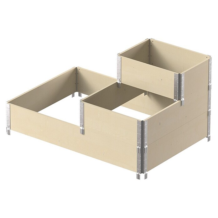 Upyard Hochbeet 3 Ebenen (120 x 80 x 58,5 cm, Holz, Natur, Fassungsvermögen: 301,8 l) | BAUHAUS