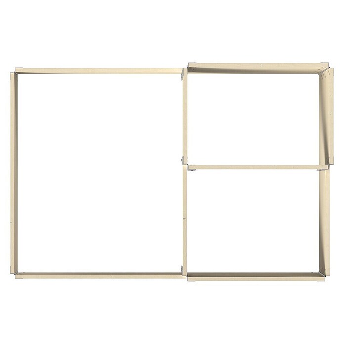 Upyard Hochbeet 3 Ebenen (120 x 80 x 58,5 cm, Holz, Natur, Fassungsvermögen: 301,8 l) | BAUHAUS