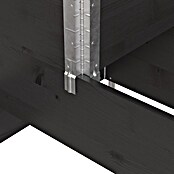 Upyard Huerto de 3 niveles (120 x 80 x 58,5 cm, Madera, Negro, Capacidad volumétrica: 301,8 l) | BAUHAUS