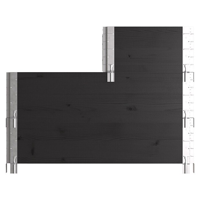 Upyard Huerto de 3 niveles (120 x 80 x 58,5 cm, Madera, Negro, Capacidad volumétrica: 301,8 l) | BAUHAUS