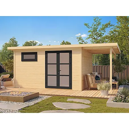 Fjordholz  Gartenhaus Alu Line 28-E Classic Style Klarglas