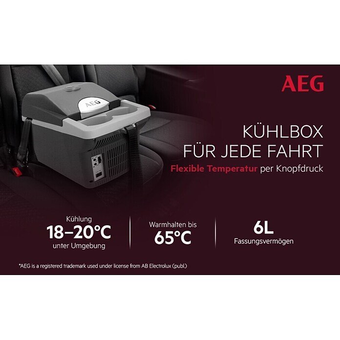 AEG Kühlbox BK6 (2 Getränkehalter, Schwarz) | BAUHAUS
