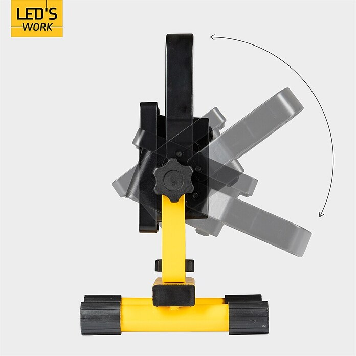 LED's work LED baterijski reflektor  (7 W, 700 lm, 6.500 K, 13,5 x 12,6 x 21,6 cm) | 3099 - Baustrahler | CAKC - Mobiles Arbeitslicht | CAK - Technisches Licht | CA - Beleuchtung | C - Elektro | BAUHAUS