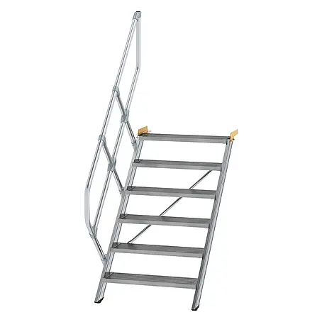 Munk  Außentreppe Treppe 45° inkl. einen Handlauf, 800mm Stufenbreite, 6 Stufen
