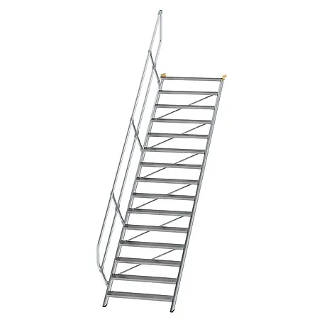 Munk  Außentreppe Treppe 45° inkl. einen Handlauf, 1000mm Stufenbreite, 15 Stufen