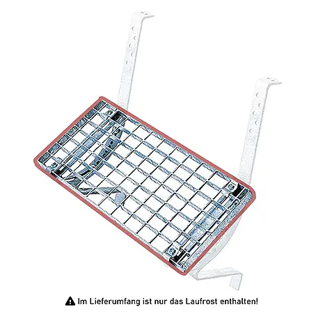 Iller Leiter  Dachleiter Laufrost, Trittrost 100x25cm kupferbraun