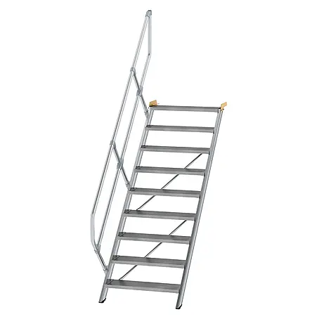 Munk  Außentreppe Treppe 45° inkl. einen Handlauf, 800mm Stufenbreite, 9 Stufen