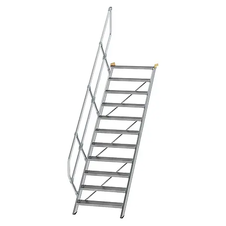 Munk  Außentreppe Treppe 45° inkl. einen Handlauf, 800mm Stufenbreite, 11 Stufen