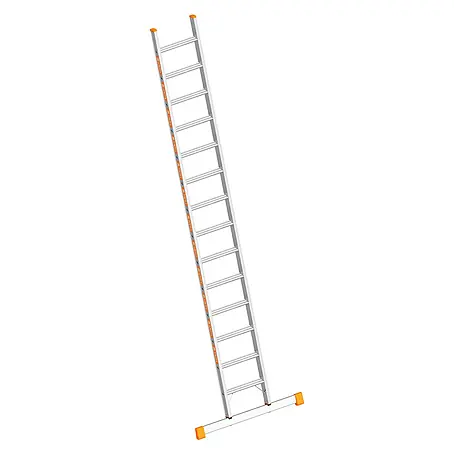 Layher  Anlegeleiter Topic 1042 Stufenanlegeleiter mit Quertraverse 14 Stufen