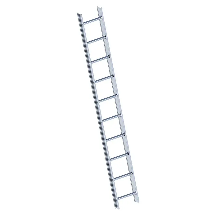 Layher Dachleiter 1051 Dachleiter aluminium 10 Sprossen - Anzahl Tritte: 10 Stk., Aluminium - Lehnleiter aus Metall mit breiten Sprossen für sicheren vertikalen Zugang.
