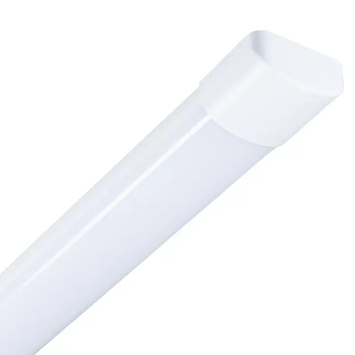 LED's work LED-Feuchtraumlichtleiste - Länge: 60 cm, Lichtfarbe: Neutralweiß, 18 W, IP40 - Weißes rechteckiges LED-Lichtband mit diffuser Abdeckung.