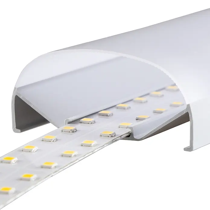 LED's work LED-Feuchtraumlichtleiste Sensor - Länge: 120 cm, 36 W, IP40 - Weißes LED-Band in silbernem Aluminiumprofil für lineare Beleuchtung.
