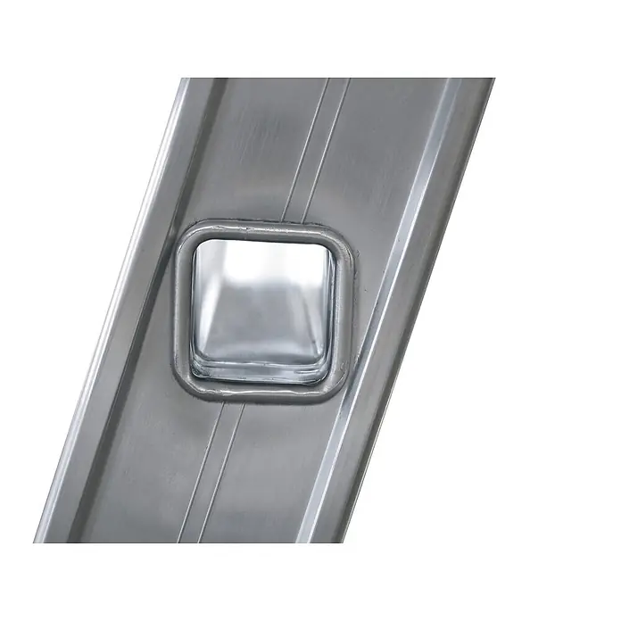 Iller Leiter Anlegeleiter Sprossen Anlege in hochwertiger Industriequalität 8 Sprossen - Anzahl Tritte: 8 Stk., Arbeitshöhe: 3.300 m, Aluminium - Metallische Leiterholme mit quadratischer Sprossenöffnung.