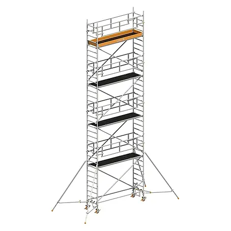 Layher  Rollgerüst Rollgerüst Uni Standard P2 Safety Plus mit Doppelgeländer und Gerüststü