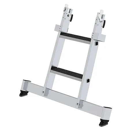 Munk  Anlegeleiter Stufen-Glasreinigerleiter mit nivello-Traverse clip-step R13, 2-stufiges Un