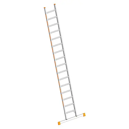 Layher  Anlegeleiter Topic 1042 Stufenanlegeleiter mit Quertraverse 18 Stufen