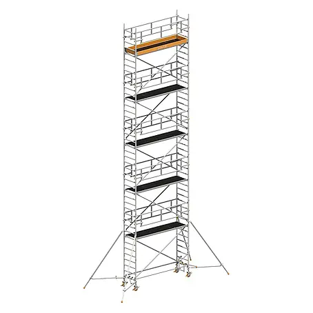 Layher  Rollgerüst Rollgerüst Uni Standard P2 Safety Plus mit Doppelgeländer und Gerüststü