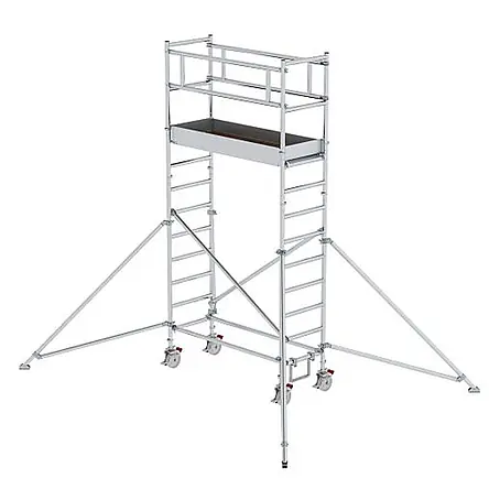 Munk  Rollgerüst Aluminium-Rollgerüst mit Ausleger 1,80x0,75m Plattform 5,07m AH