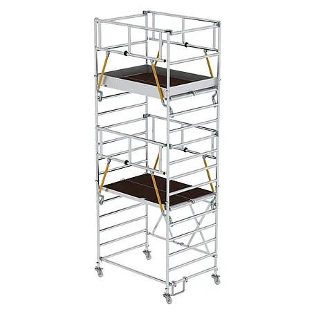 Munk  Rollgerüst Klappgerüst SG 1,35x2,45m mit Sicherheitsgeländer 6,04m AH