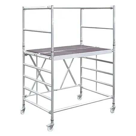 Iller Leiter  Rollgerüst Professional Klappgerüst mit Ausbaueinheit 1,35x1,80 m | 3,50m AH