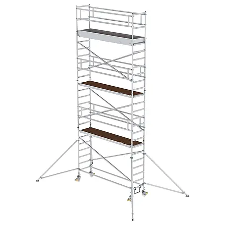 Munk  Rollgerüst Aluminium-Rollgerüst mit Ausleger 3,00x0,75m Plattform 8,43m AH