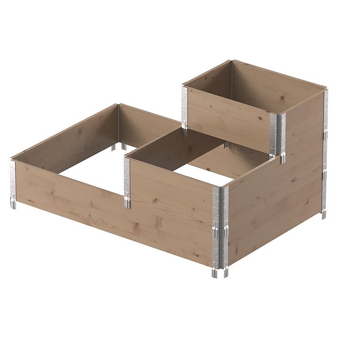 Upyard Hochbeet 3 Ebenen (120 x 80 x 58,5 cm, Holz, Braun, Fassungsvermögen: 301,8 l) | BAUHAUS