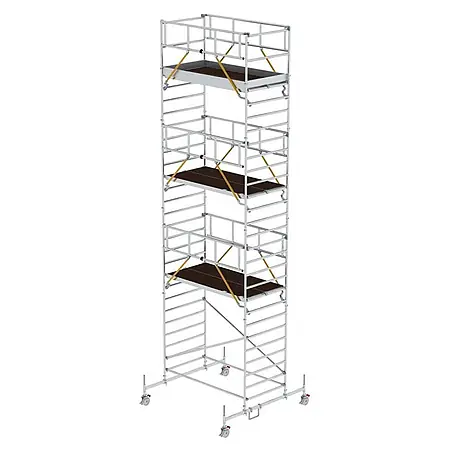 MUNK Rollgerüst SG mit Doppelplattform 1,35x2,45m Plattform 9,74m AH