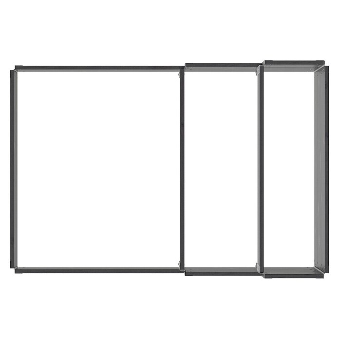 Upyard Hochbeet 3 Ebenen (120 x 80 x 58,5 cm, Holz, Schwarz, Fassungsvermögen: 302,4 l) | BAUHAUS