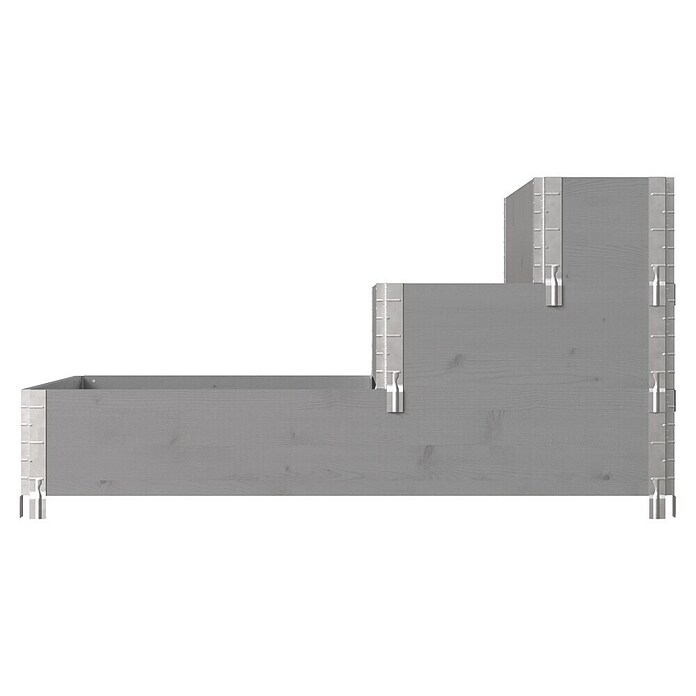 Upyard Hochbeet 3 Ebenen (120 x 80 x 58,5 cm, Holz, Grau, Fassungsvermögen: 302,4 l) | BAUHAUS