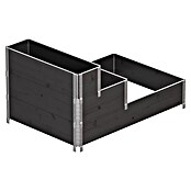 Upyard Hochbeet 3 Ebenen (120 x 80 x 58,5 cm, Holz, Schwarz, Fassungsvermögen: 302,4 l) | BAUHAUS