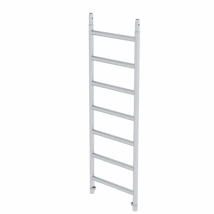 Munk Rollgerüst Aufsteckrahmen für Gerüstbreite 750mm 7 Sprossen -  - Weißer, leiterförmiger Metall-Handtuchheizkörper.